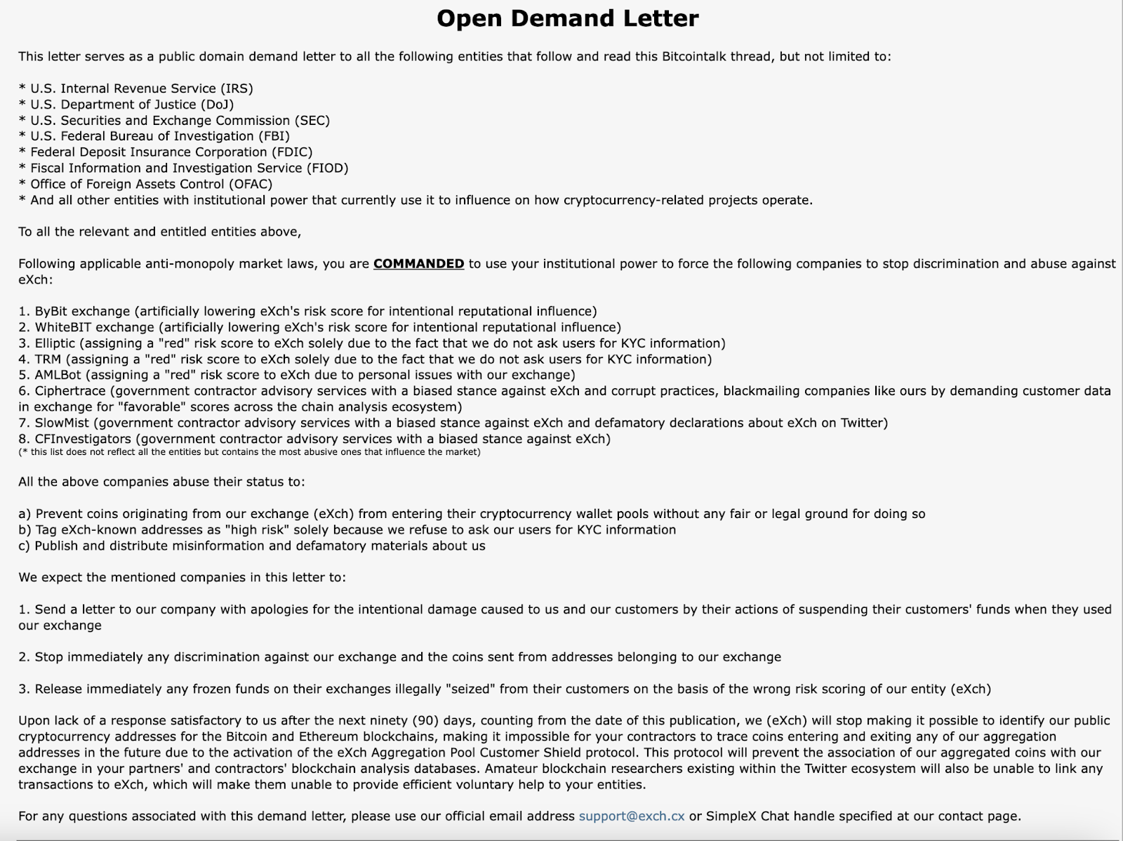 The “Demand Letter”